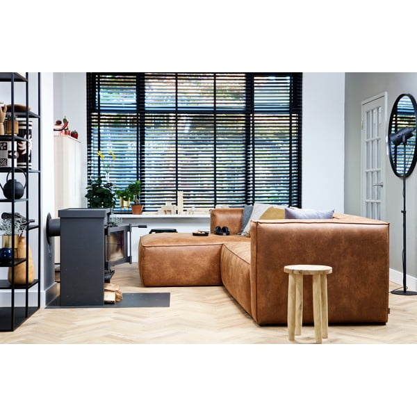 Colțar din piele reciclată WOOOD Bean, maro-image-4