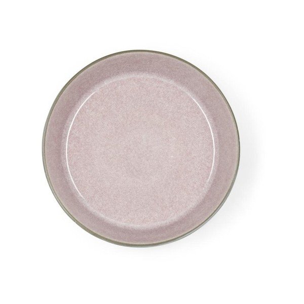 Bol de servire din ceramică și glazură interioară roz Bitz Mensa, diametru 18 cm, gri-image-1
