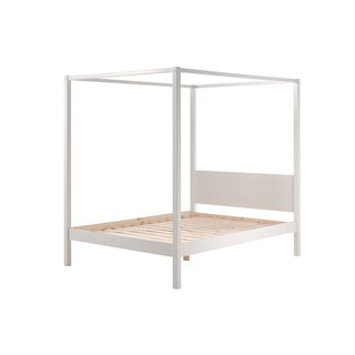 Pat pentru copii Vipack Pino Canopy, 140 x 200 cm, alb
