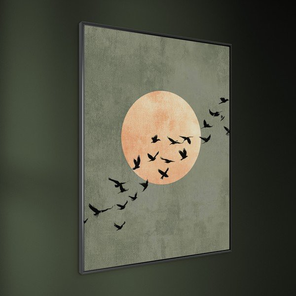 Tablou cu ramă imprimat 60x80 cm Midnight Flight – Styler-image-2