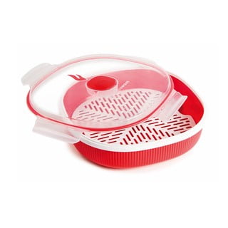 Set pentru gătirea pe aburi în cuptorul cu microunde Snips Dish Steamer, 2 l, roșu