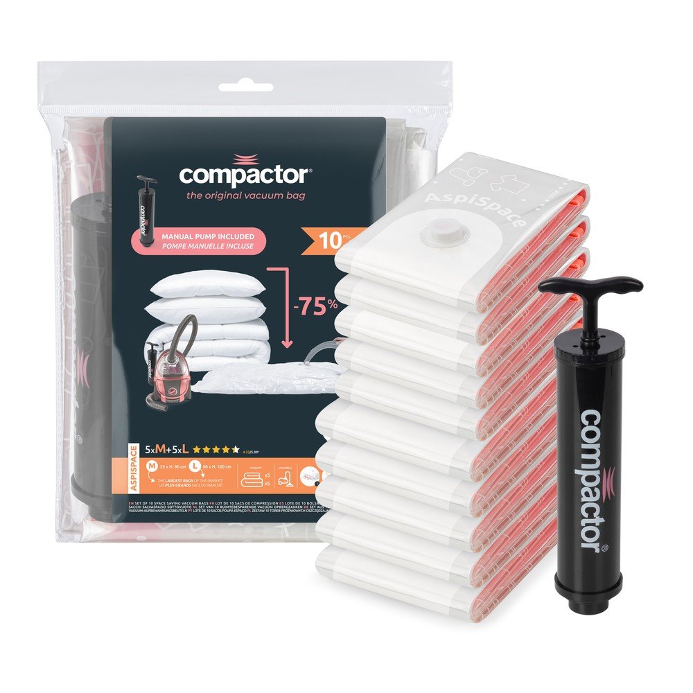 Saci de vidat 10 buc. Aspispace – Compactor