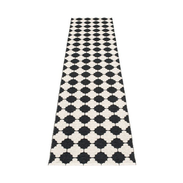 Covor tip traversă pentru interior și exterior alb-negru 70x300 cm Marre Black Coral  – Pappelina-image-2