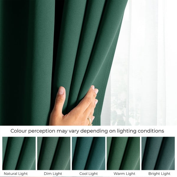 Draperie verde-închis dimout (semi-opacă) 140x270 cm Kierra – Restilo-image-4