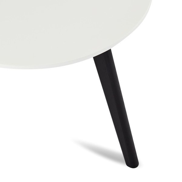 Măsuță de cafea din lemn Furnhouse Life, Ø 48 cm, alb-negru-image-2
