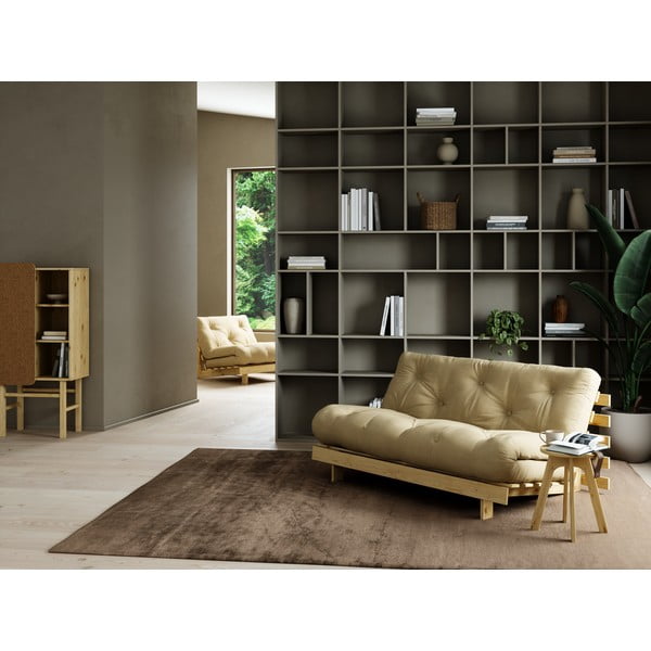 Canapea verde extensibilă 160 cm Roots - Karup Design-image-1