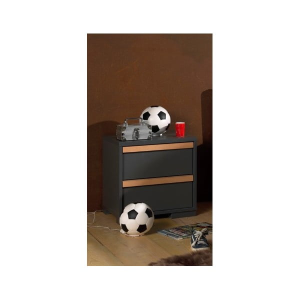 Noptieră de copii gri închis London – Vipack-image-4