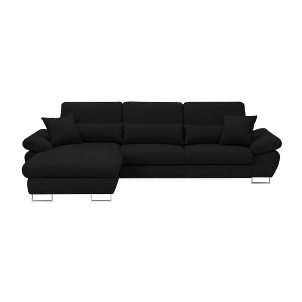 Canapea extensibilă Windsor & Co Sofas Pi, negru, partea stângă