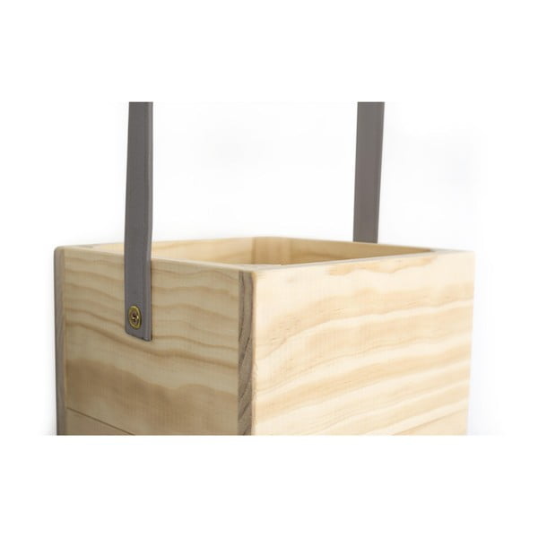 Ghiveci din lemn de brad Surdic Colgante, 17 x 62 cm, gri-image-3