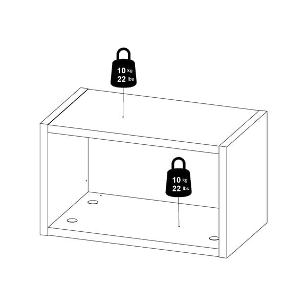 Raft în culoare naturală etajat cu aspect de lemn de stejar 44 cm Roomers – Tvilum-image-3