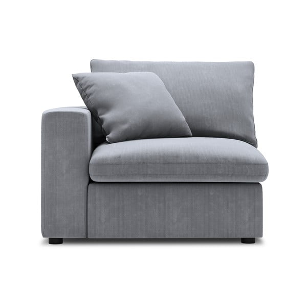 Modul cu tapițerie din catifea pentru canapea colț de stânga Windsor & Co Sofas Galaxy, gri