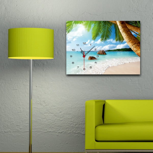 Tablou cu ceas de perete Tropical Paradise Palm-image-1