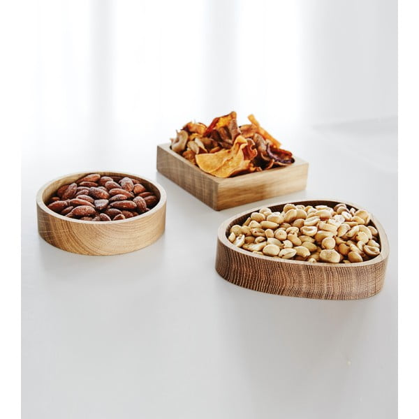 Cutie de depozitare în culoare naturală din lemn, decorativă ø 11x3 cm Circle S – LIND DNA-image-3