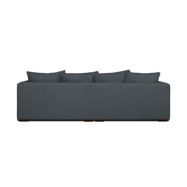 Canapea gri cu tapițerie din catifea reiată  266 cm Comfy – Scandic-image-3
