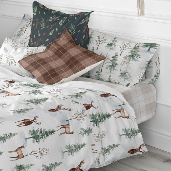 Cearceaf din bumbac Happy Friday Basic Mystical Winter, 140 x 200 cm-image-3