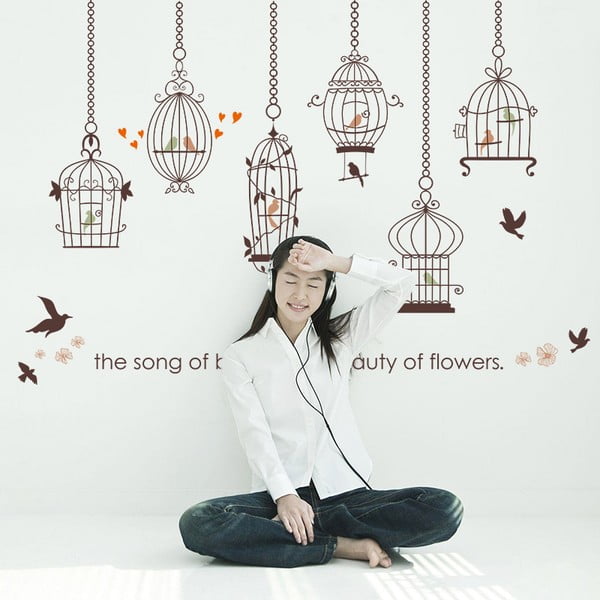 Autocolant Ambiance Bird Cages and Song of Birds