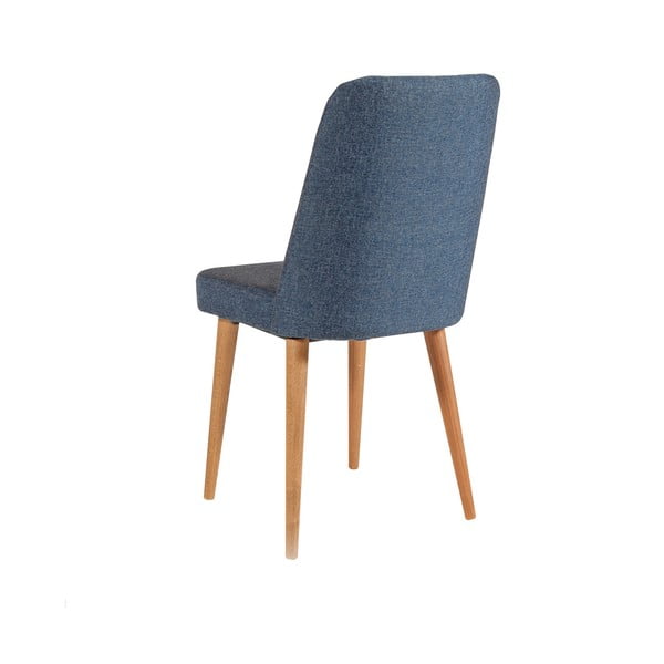 Scaun de dining albastru din catifea Stormi Sandalye – Kalune Design-image-1