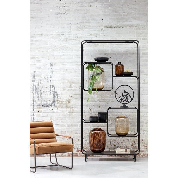 Bibliotecă neagră din metal 100x206 cm Winston – Light & Living-image-1