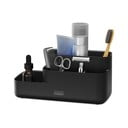 Organizator de baie negru din plastic EasyStore – Joseph Joseph