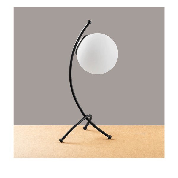Veioză alb-negru cu abajur din sticlă (înălțime 43 cm) Yay – Opviq lights-image-2