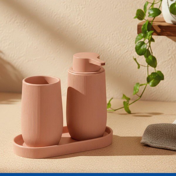 Organizator de baie maro din ceramică Fablo – Wenko-image-1