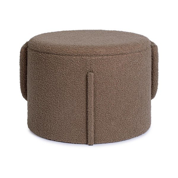 Puf taupe cu tapițerie din țesătură bouclé Anthea – Yes Everyday-image-4