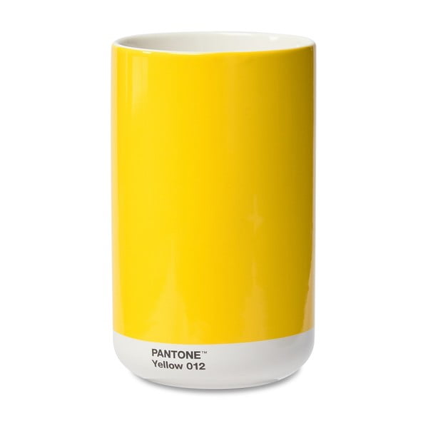 Vază galbenă din ceramică Yellow 012 – Pantone