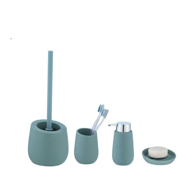 Set de accesorii de baie albastru deschis din ceramică Badi – Wenko