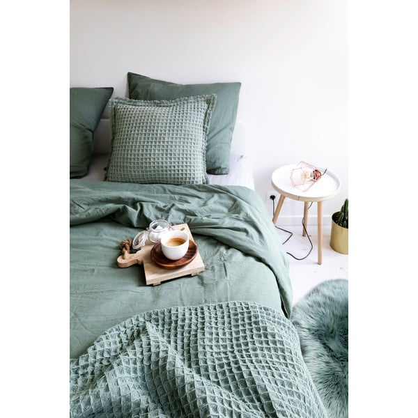 Pernă decorativă din bumbac Tiseco Home Studio Waffle, 45 x 45 cm, roz-image-2