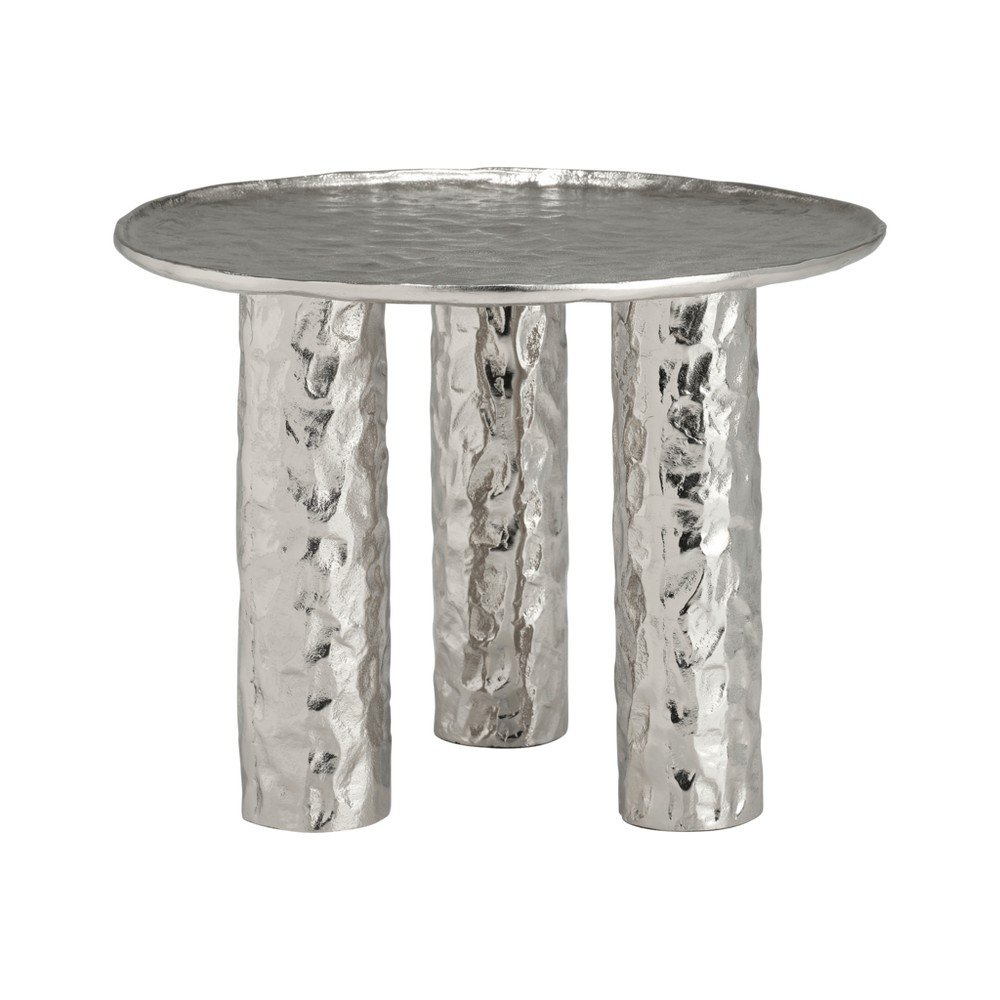 Măsuță de cafea argintie rotundă din aluminiu ø 60 cm Art – Ellos Home