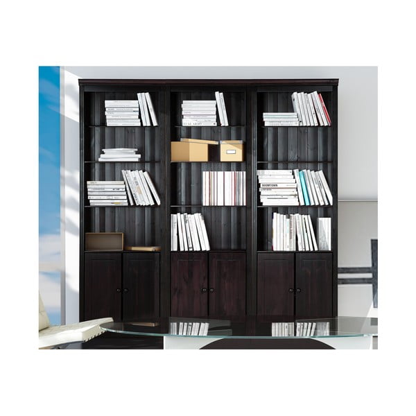 Bibliotecă maro din lemn de pin 222x223 cm Anita – Støraa-image-3