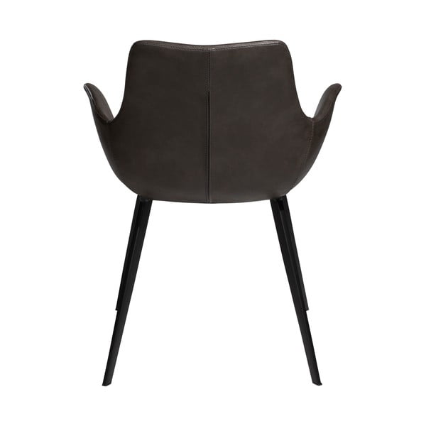 Scaun de sufragerie gri închis cu cotiere tapițat Hype – DAN-FORM Denmark-image-3