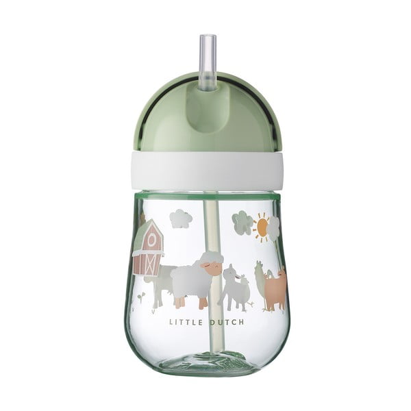Cană pentru copii albă/verde-deschis din tritan 300 ml Little farm – Mepal
