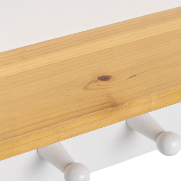 Cuier de perete alb cu raft – Casa Selección-image-4