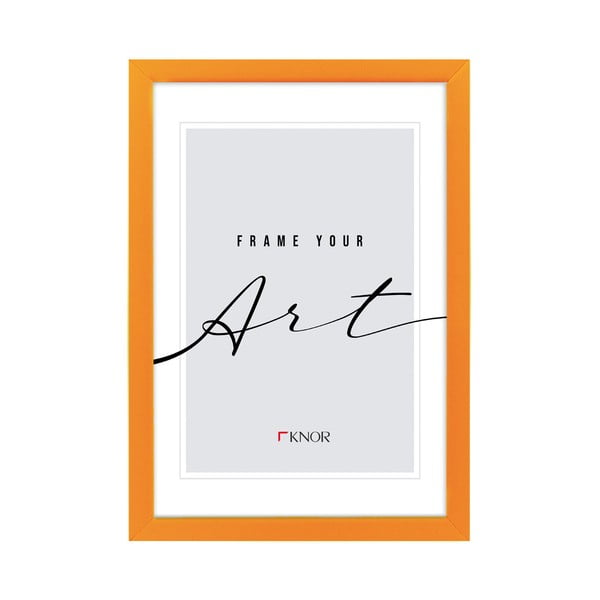 Ramă foto portocalie cu picior de susținere/de agățat 12x17 cm – knor-image-1