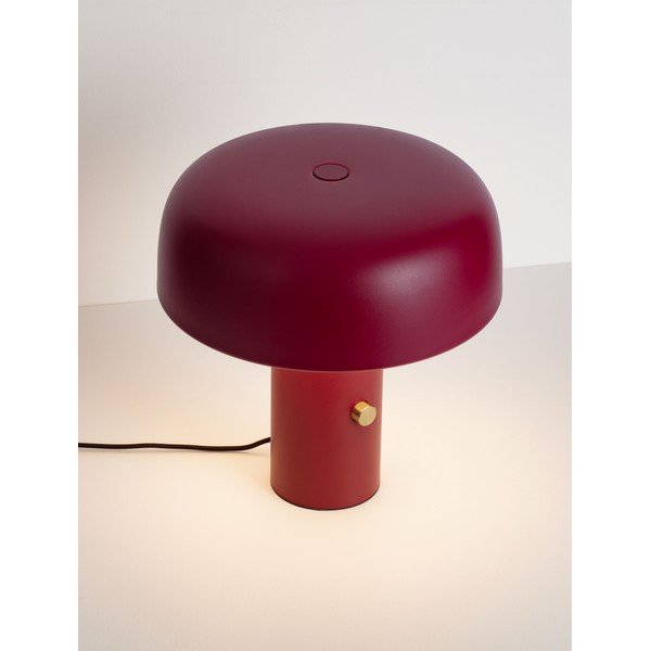 Veioză burgundy LED cu intensitate reglabilă din metal (înălțime 31 cm) Noelia – Nova Luce-image-4