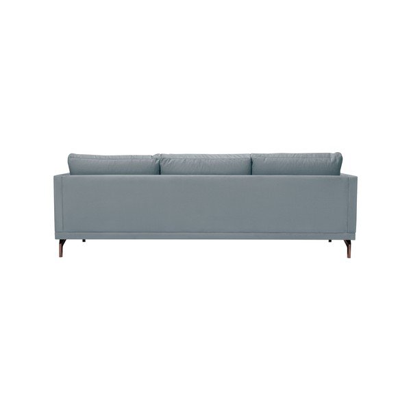 Canapea cu 3 locuri și picioare metalice aurii Windsor & Co Sofas Jupiter, gri-image-3