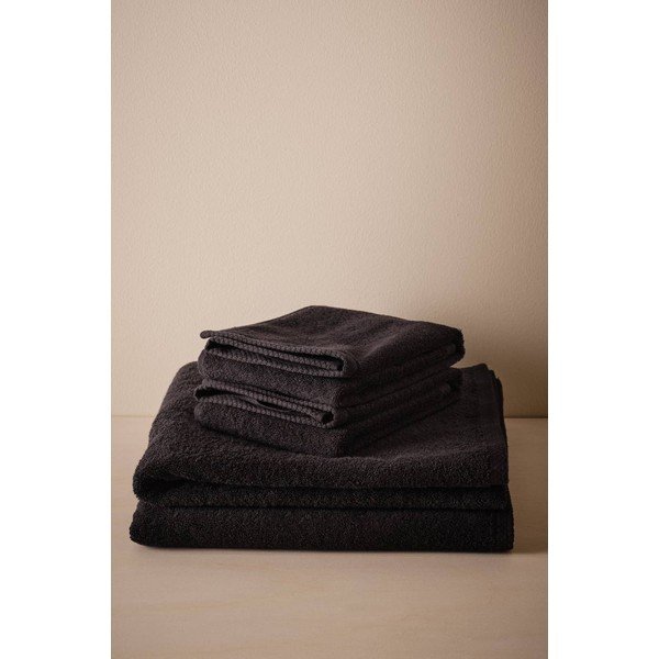Prosoape de baie negre 4 buc. din bumbac Darcy – Jotex-image-1