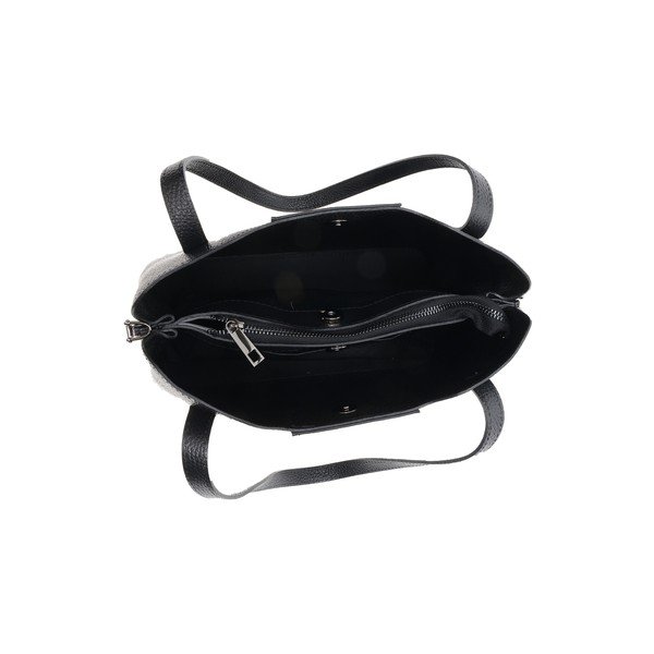 Geantă din piele Luisa Vannini, negru-image-4