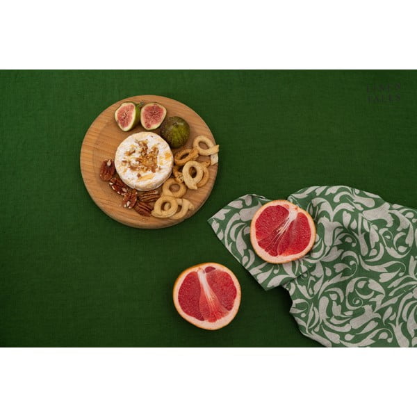 Prosop de vase din in 45x65 cm Evergreen Damask – Linen Tales-image-3