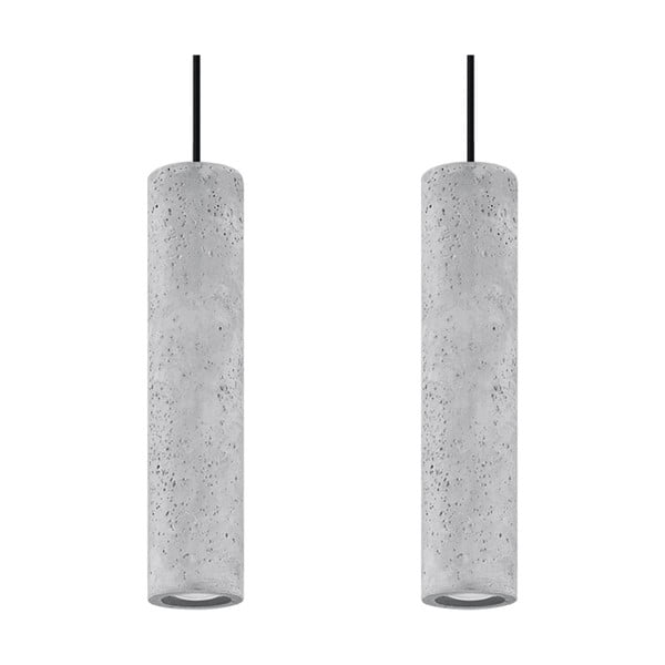 Lustră din beton Nice Lamps Fadre, lungime 34 cm