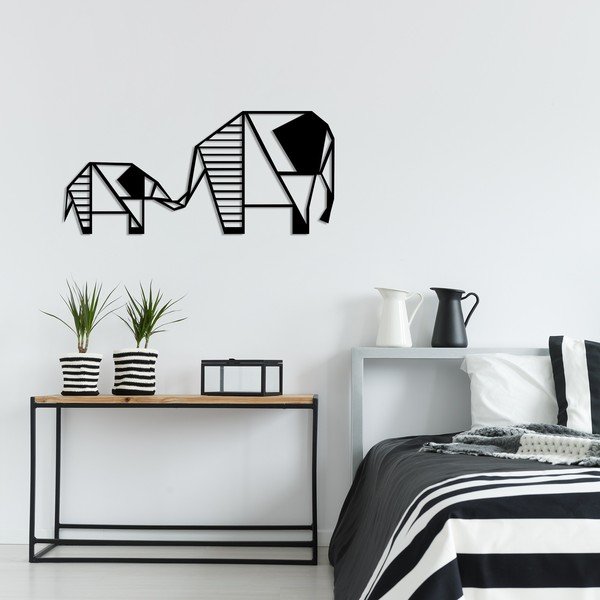 Decorațiune de perete Wallity Elephant, negru-image-1
