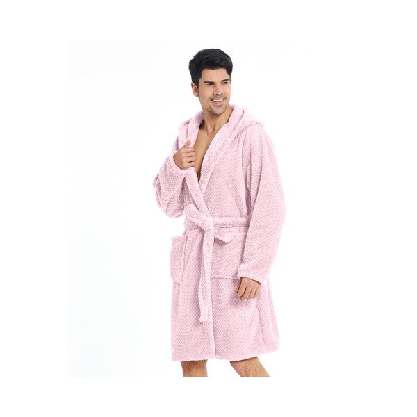 Halat de baie unisex DecoKing Sleepyhead, mărime XS, roz-image-1