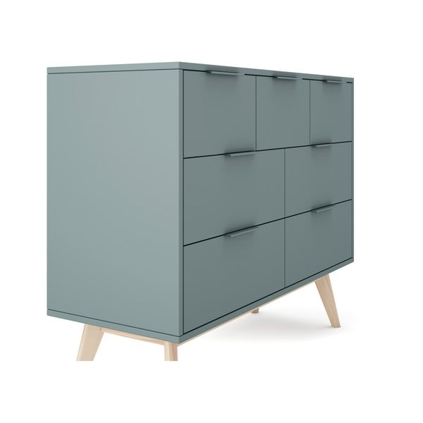 Comodă verde prăfuit 120x83x40 cm Pisco – Marckeric-image-4