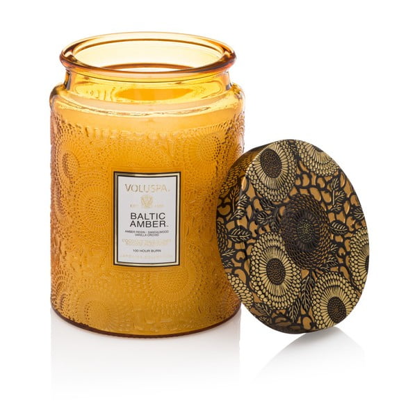 Lumânare parfumată Voluspa Limited Edition, aromă de rășină, vanilie, orhidee și santal, 100 ore