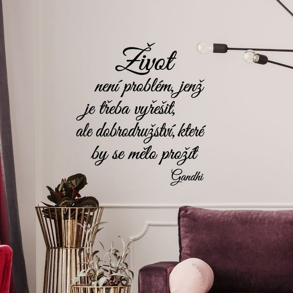 Autocolant perete cu mesaje Ambiance Gandhi Tajemství-image-1