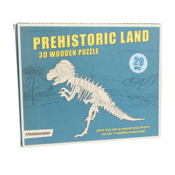 Puzzle cu dinozaur 3D din lemn Rex London Tyrannosaurus-image-3