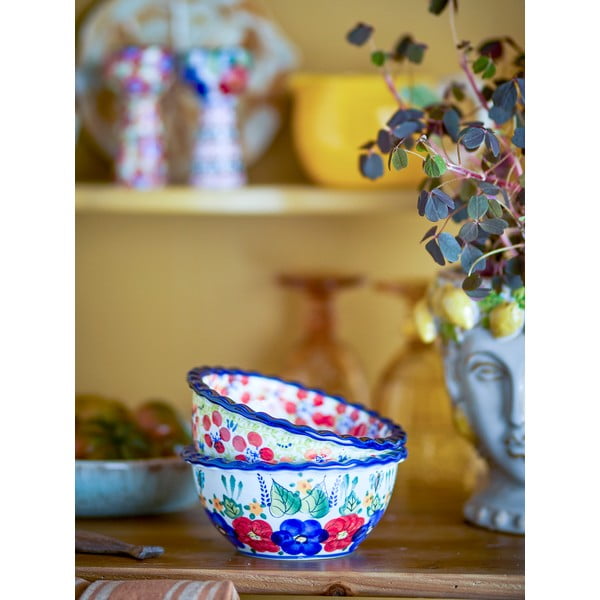 Boluri mici 2 buc. pentru servire din gresie 380 ml Florist – Bloomingville-image-2