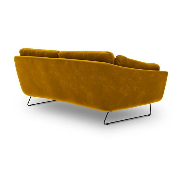 Canapea cu tapițerie de catifea Windsor & Co Sofas Gravity, galben-image-3