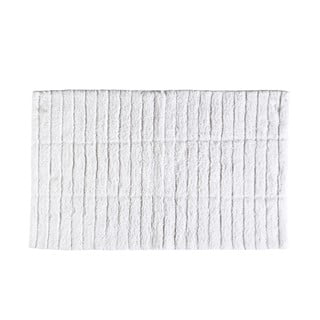 Covoraș din bumbac pentru baie Zone Tiles, 80 x 50 cm, alb